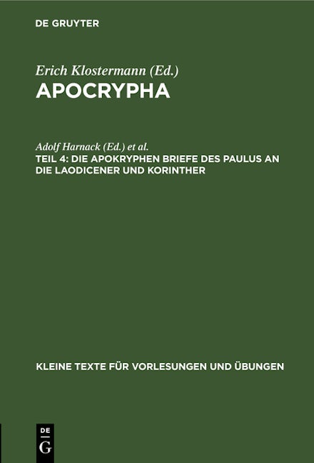 Die apokryphen Briefe des Paulus an die Laodicener und Korinther