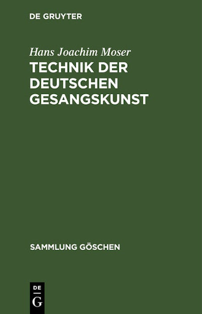 Technik der deutschen Gesangskunst