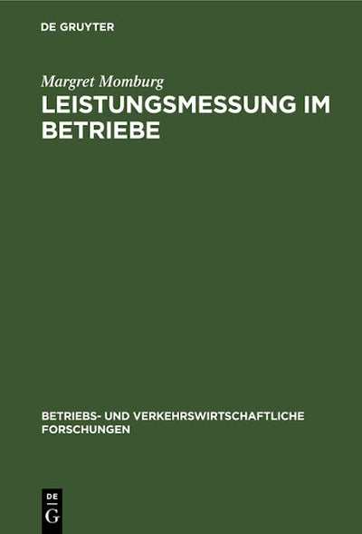 Leistungsmessung im Betriebe