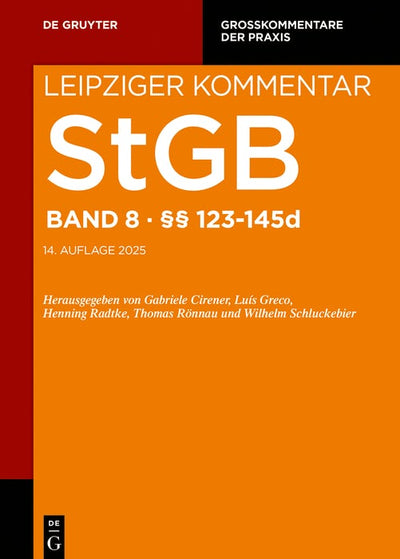 Cover image for §§ 123-145d, isbn: 9783111300016