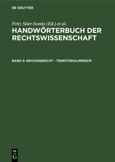 Reichsgericht - Territorialprinzip