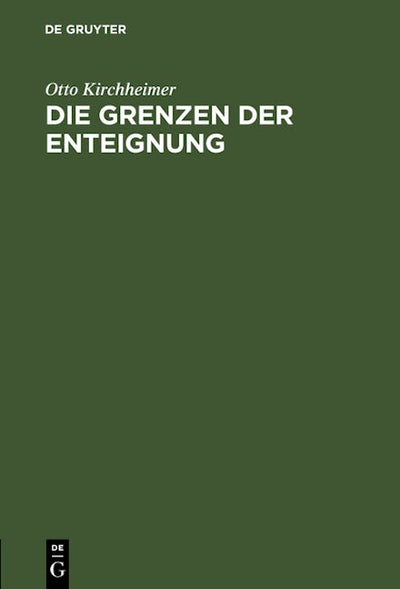 Die Grenzen der Enteignung