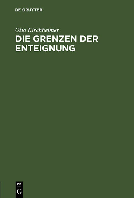 Die Grenzen der Enteignung