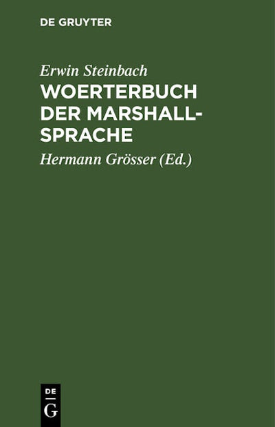 Woerterbuch der Marshall-Sprache