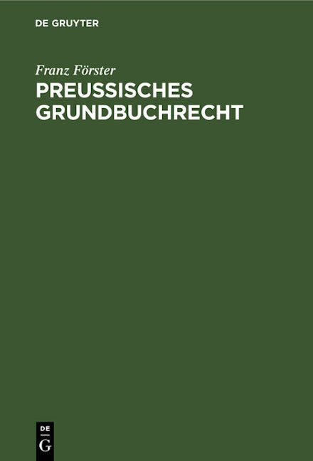 Preußisches Grundbuchrecht