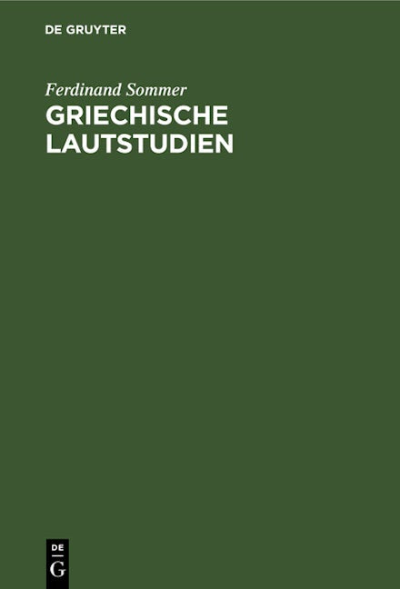 Griechische Lautstudien