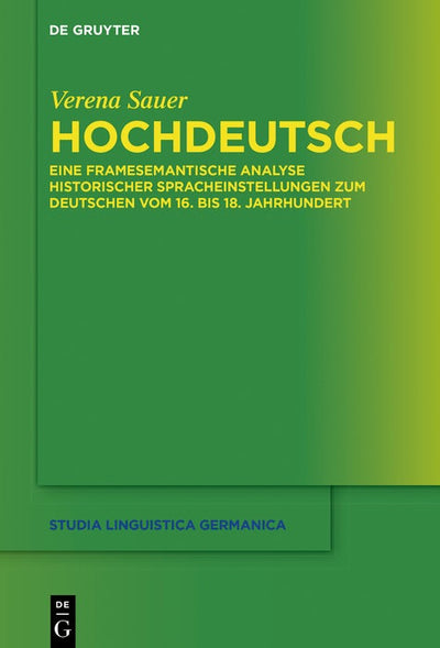 Cover image for Hochdeutsch, isbn: 9783111333700