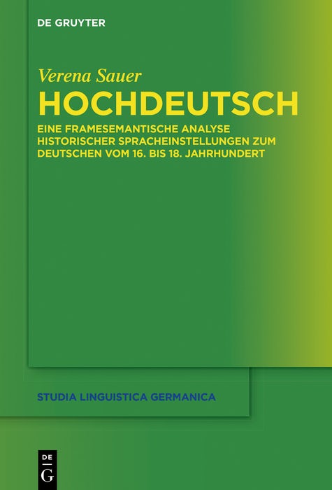 Cover image for Hochdeutsch, isbn: 9783111333700