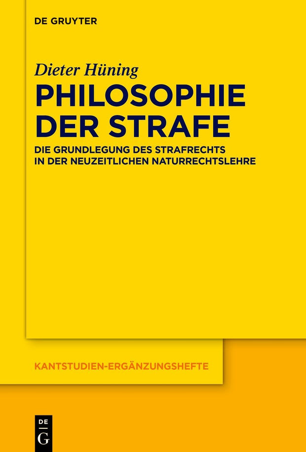 Cover image for Philosophie der Strafe, isbn: 9783111334561
