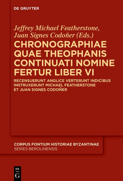 Cover image for Chronographiae quae Theophanis Continuati nomine fertur Liber VI, isbn: 9783111337005