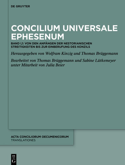 Cover image for Concilium Universale Ephesenum, isbn: 9783111339931