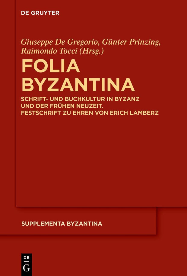 Cover image for Folia Byzantina, isbn: 9783111340272