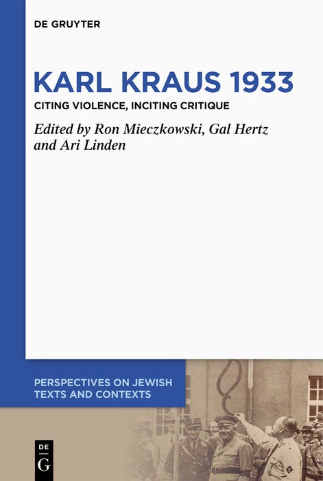 Cover image for Karl Kraus 1933, isbn: 9783111364377