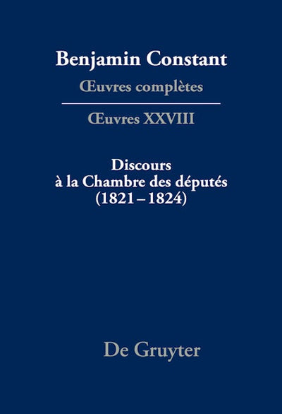 Discours à la Chambre des députés (1821–1824)
