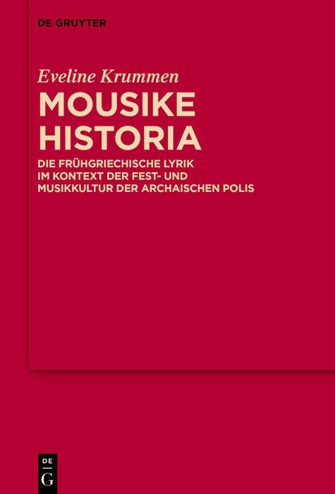 Cover image for Mousike Historia, isbn: 9783111436913