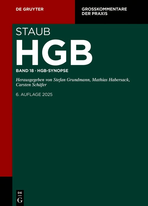 Cover image for HGB-Synopse, isbn: 9783111534299