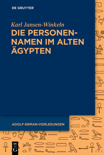 Cover image for Die Personennamen im Alten Ägypten, isbn: 9783111556604