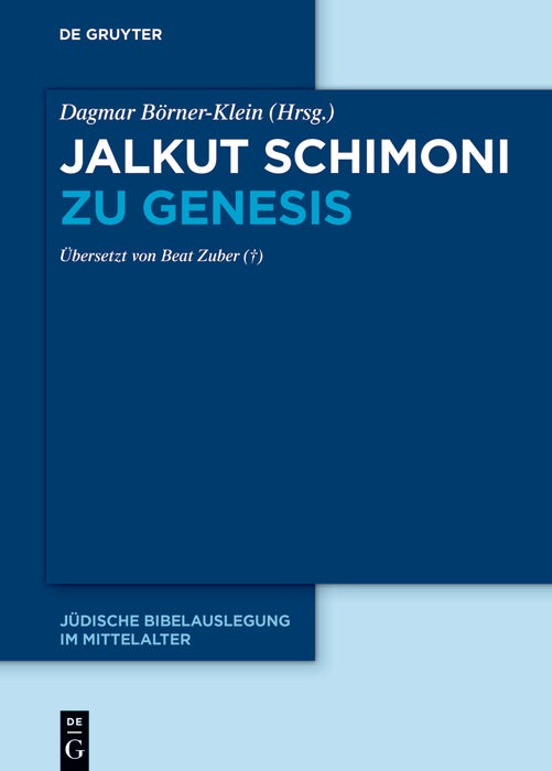 Cover image for Jalkut Schimoni zu Genesis, isbn: 9783111573786