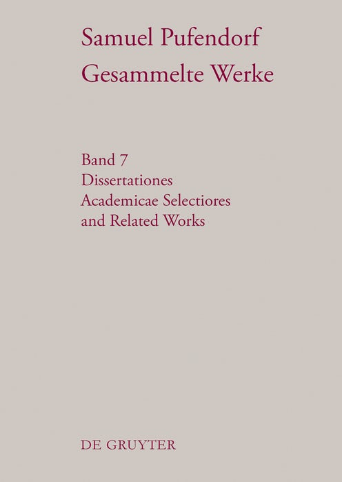 Cover image for Dissertationes Academicae Selectiores and Related Works, isbn: 9783111575322