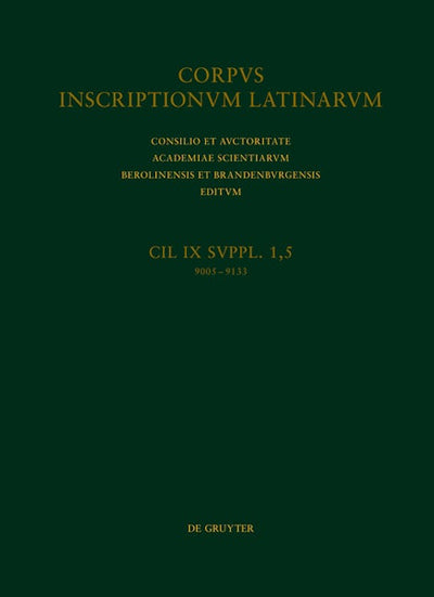 Addenda et corrigenda (CIL IX 9005–9133). Indices.