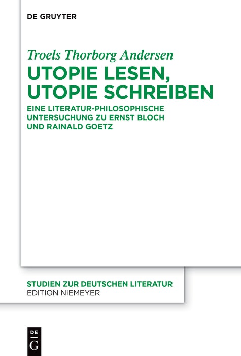 Cover image for Utopie lesen, Utopie schreiben, isbn: 9783111618852