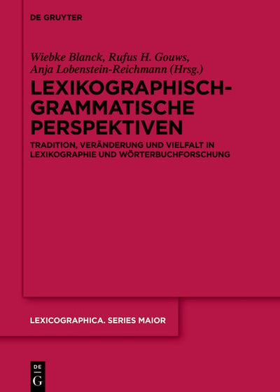 Cover image for Lexikographisch-grammatische Perspektiven, isbn: 9783111631349