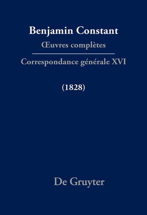Cover image for Correspondance générale 1828, isbn: 9783111631394