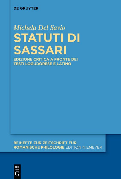 Cover image for Statuti di Sassari, isbn: 9783111631806