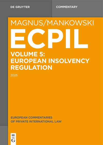 Cover image for European Insolvency Regulation 2015, isbn: 9783111633664