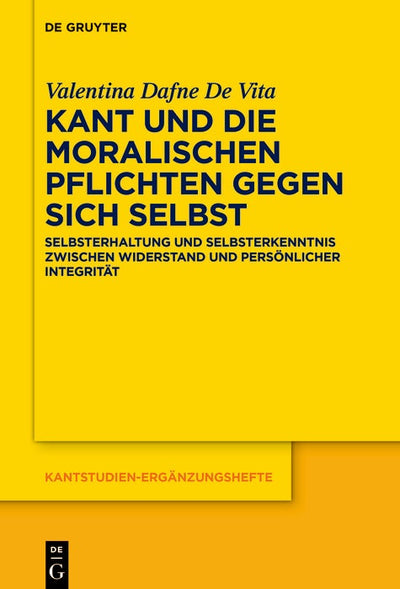 Cover image for Kant und die moralischen Pflichten gegen sich selbst, isbn: 9783111651811