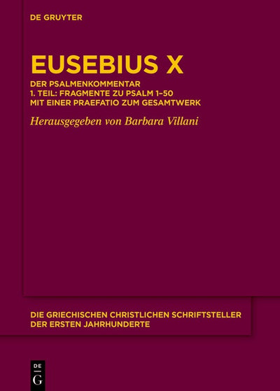 Cover image for Eusebius X, isbn: 9783111659039