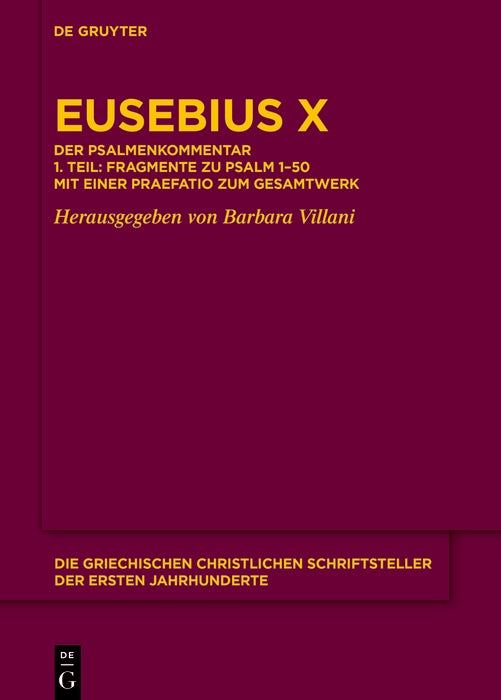Cover image for Eusebius X, isbn: 9783111659039