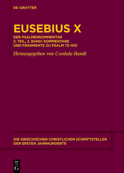 Cover image for Eusebius X, isbn: 9783111659138