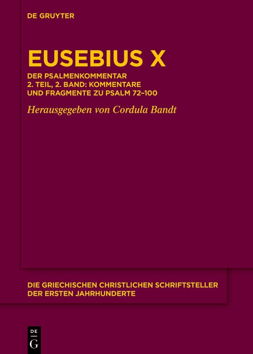 Cover image for Eusebius X, isbn: 9783111659138