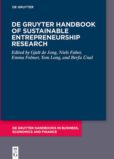 Cover image for De Gruyter Handbook of Sustainable Entrepreneurship Research, isbn: 9783112213971