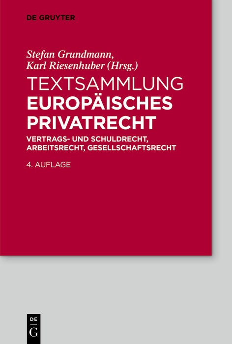Cover image for Textsammlung Europäisches Privatrecht, isbn: 9783112216941