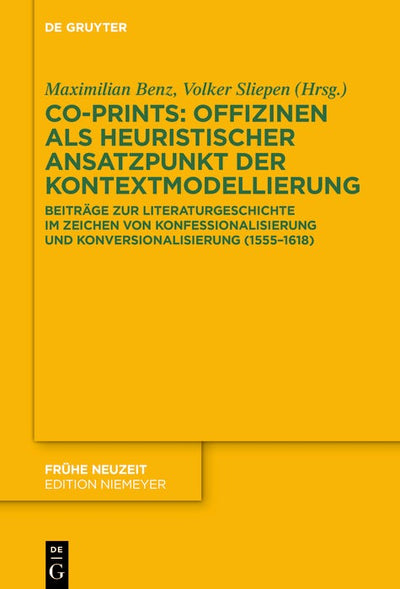 Cover image for Co-Prints: Offizinen als heuristischer Ansatzpunkt der Kontextmodellierung, isbn: 9783112246252