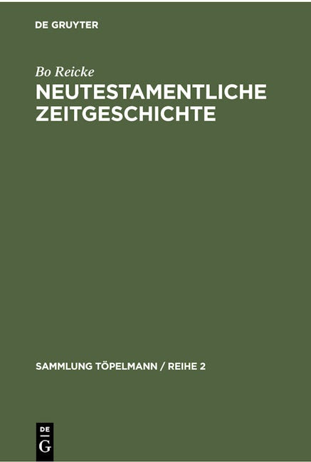 Neutestamentliche Zeitgeschichte