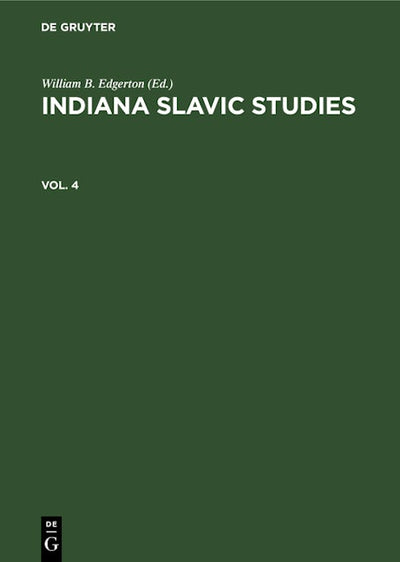 Indiana Slavic Studies. Vol. 4