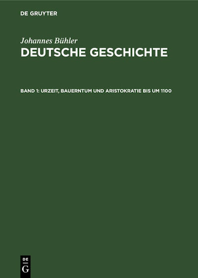 Urzeit, Bauerntum und Aristokratie bis um 1100