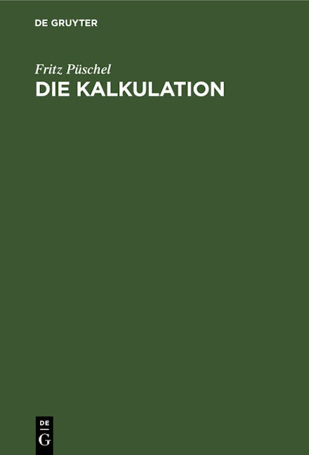 Die Kalkulation