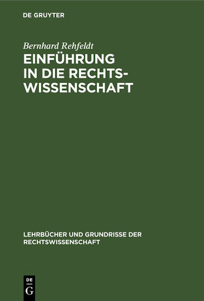 Einführung in die Rechtswissenschaft