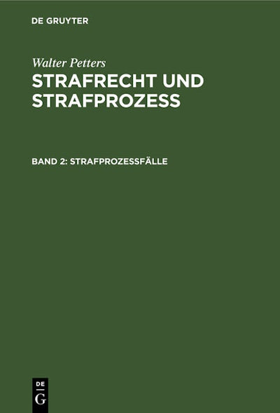 Strafprozeßfälle