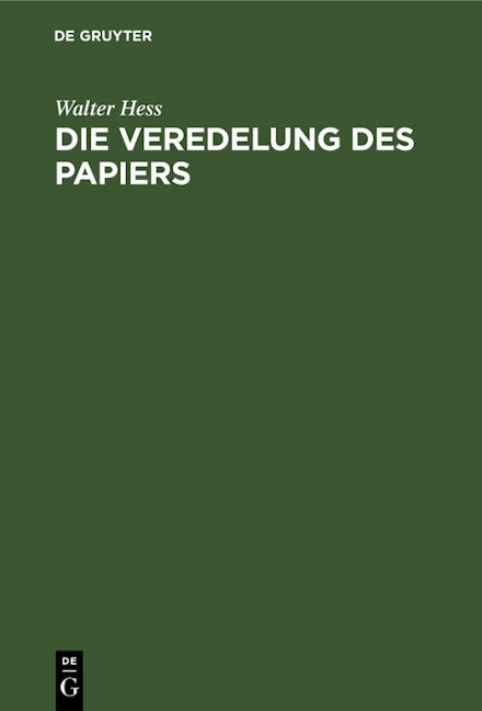 Die Veredelung des Papiers