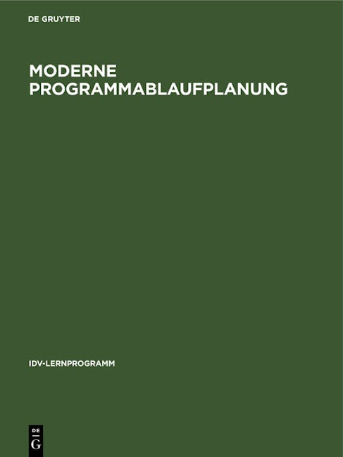 Moderne Programmablaufplanung