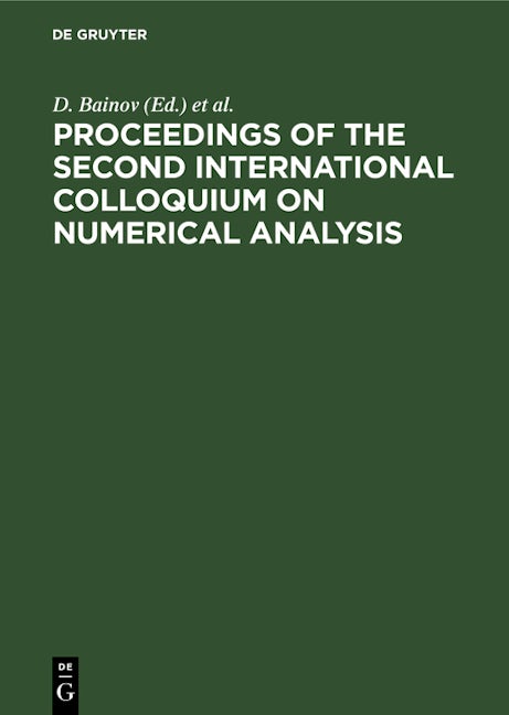 Proceedings of the Second International Colloquium on Numerical Analysis