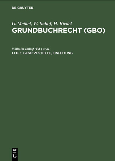 Gesetzestexte, Einleitung