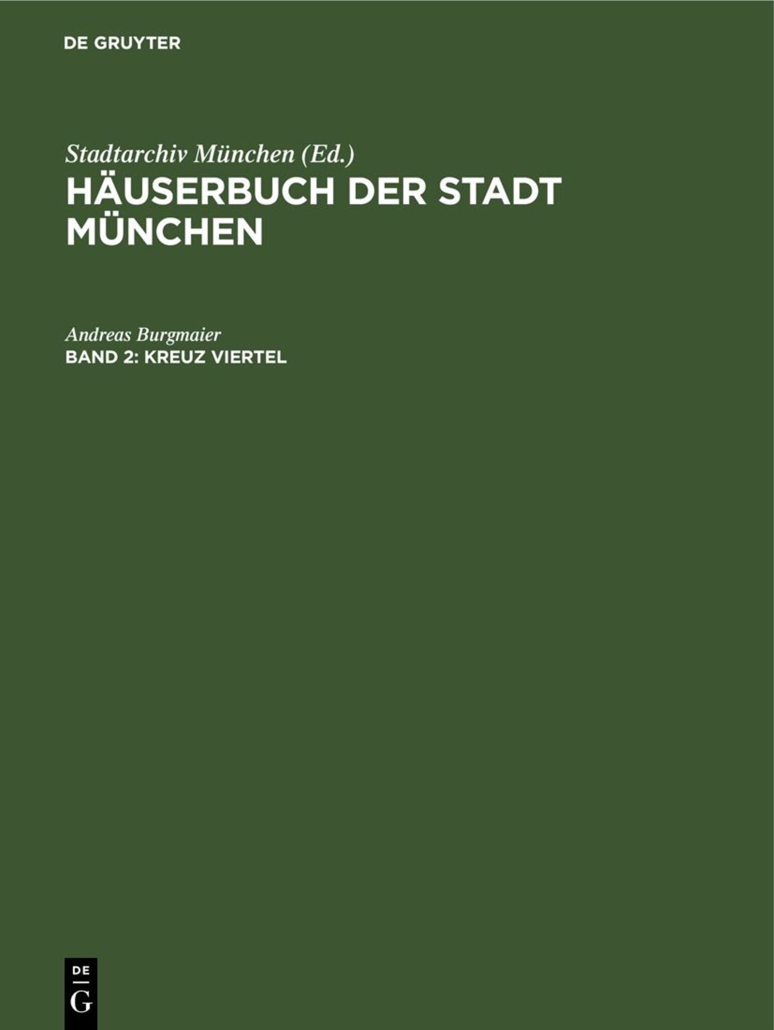 Cover image for Kreuz Viertel ISBN 9783112309568