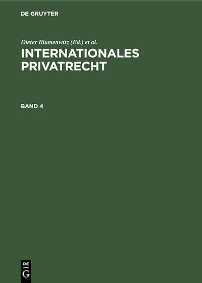 Internationales Privatrecht. Band 4