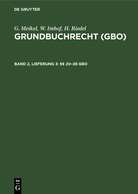 §§ 20–28 GBO